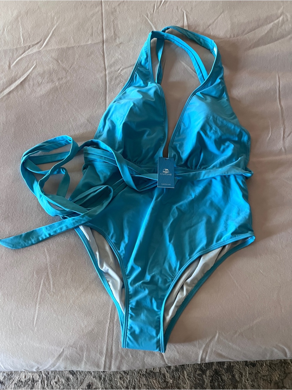 Cupshe Bright Aqua One-Piece Swimsuit
